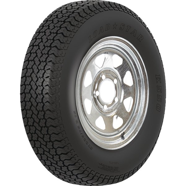 Loadstar Tires Loadstar Bias Tire and Wheel (Rim) Assembly ST225/75D-15 With Galvanized Spoke Wheel 3S865